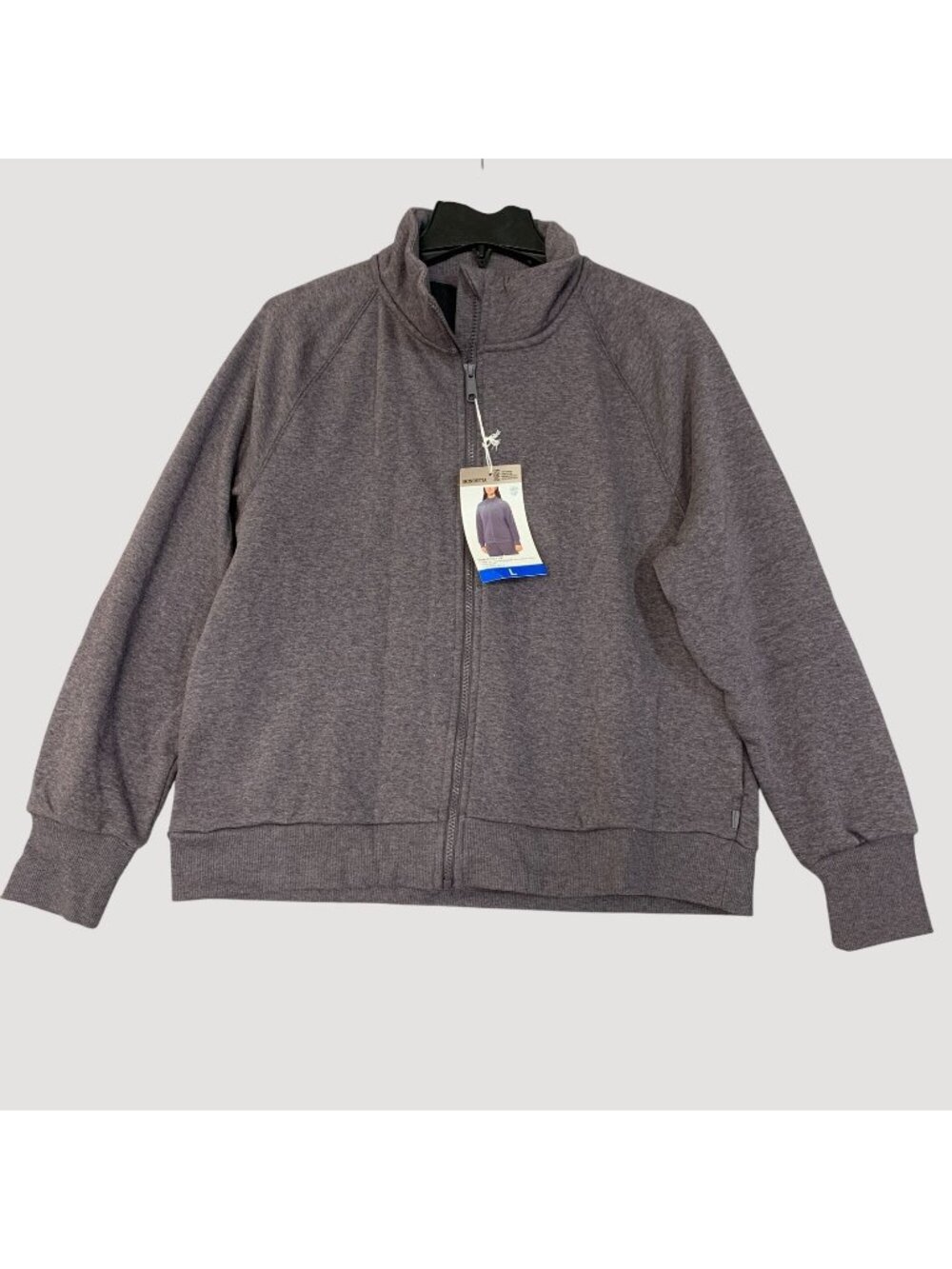 NWT Mondetta Women's L Light Purple Fleece Lined Full-Zip Sweat Jacket